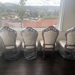 4 Antique Dinner Table Chairs