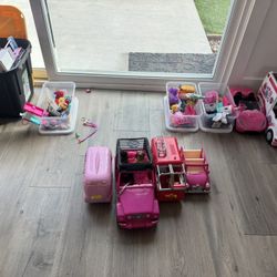 Huge Lot Of Barbie Toys