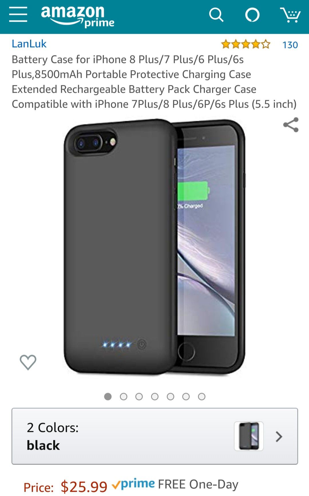 NEW iphone 6/6s/7/8 plus battery case