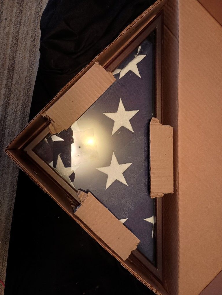 American Flag With Cherry Case 