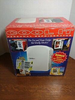 "Cool It" Personal Refrigerator - 6 Can Capacity MiniFridge - Comes With Wall Outlet And Car Charger (Cigarette Lighter)