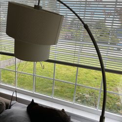 West Elm arc double stacked drum shade floor lamp (adjustable) West Seattle