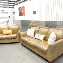 Leather Couch & Loveseat 