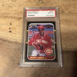 Barry Larkin 1987 Donruss PSA 9