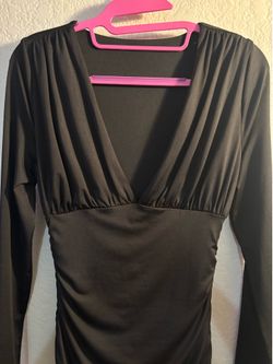 Long sleeve black dress