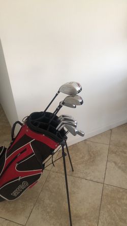 Nitro Blaster Golf Set nice Starter set Driver 3 wood Hybrid irons 5-PW stand bag very good condition