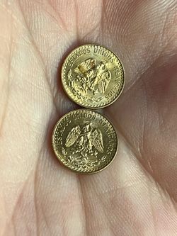 2- Dos Pesos Mexican 90% Gold Coins or 22kt