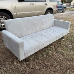 Light Gray Futon 72”x32”deep,15”to seat - 29” tall