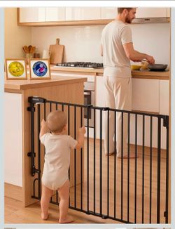 Gate For Baby Pet  Black Metal Baby Safety Gate