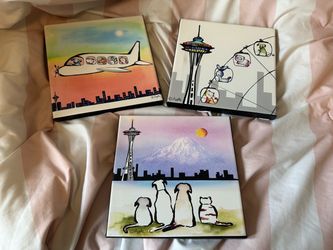 Seattle themed artwork for children’s room