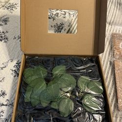 Peacock Blue real like silk Flowers Brand New In Box