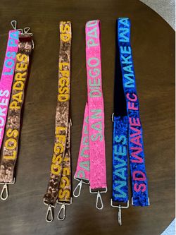 purse/bag straps – san diego padres themed and san diego wave FC