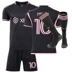 Inter Miami Messi No.10 Fan Soccer Jersey Set with Socks Youth Sizes (7-13 years)