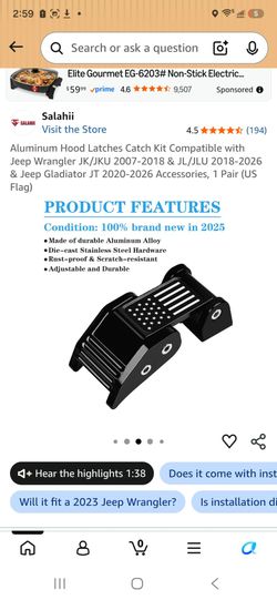 Jeep hood latches