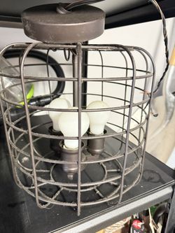 💡 Modern Rustic Industrial Cage Pendant Light Fixture($25 if picked up by Friday)