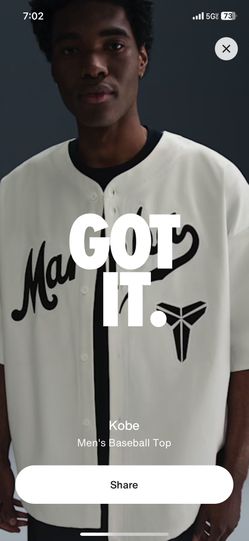 Mamba Baseball Jersey Large