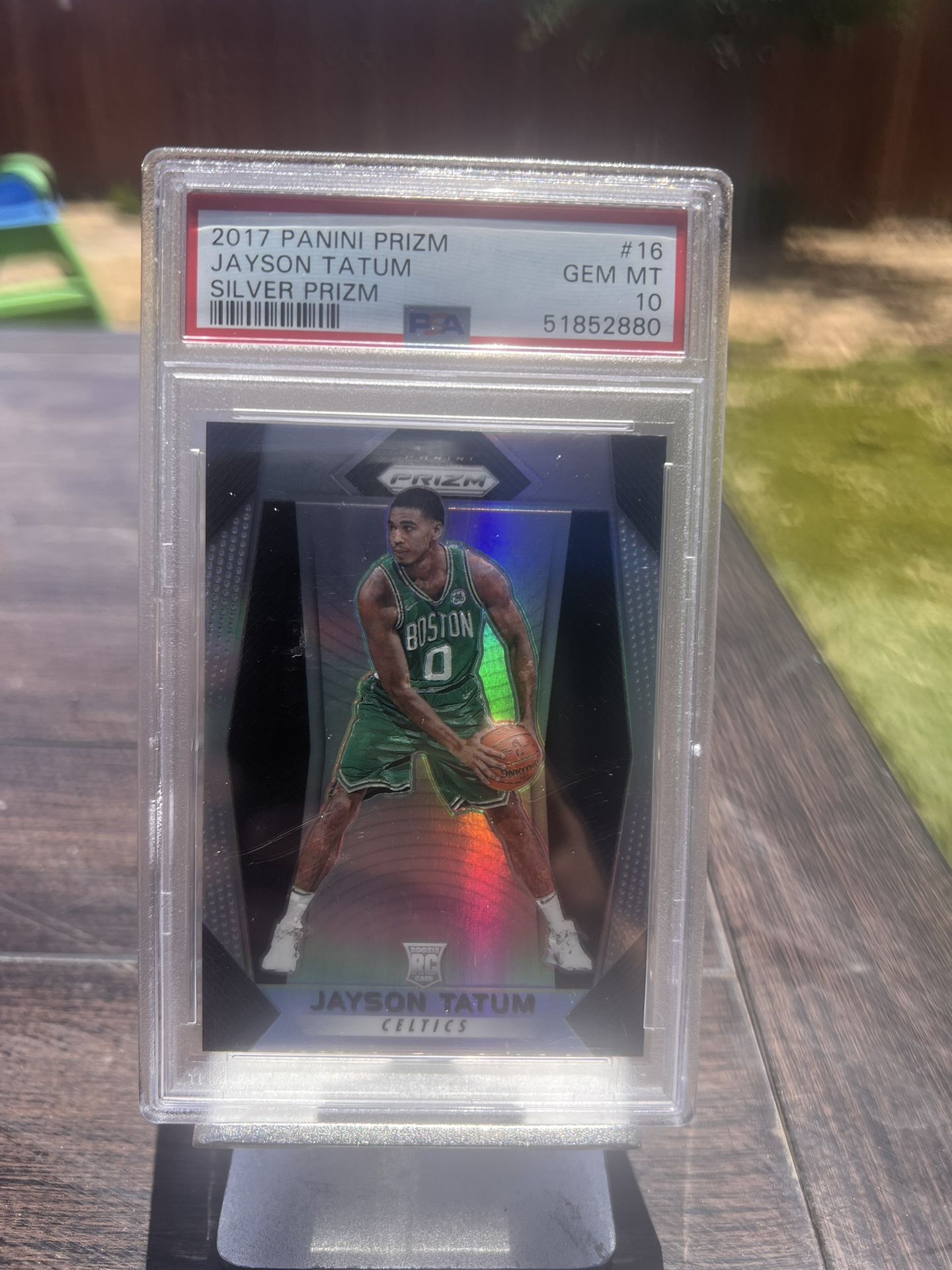 Jason Tatum Prism Silver Rookie Card