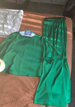 Satin silk 2pc  pants  set