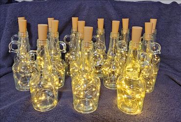Glass Bottle Fairy Light Decorations – Set of 15