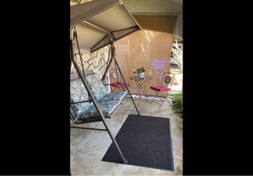 Outdoor Patio Canopy Swing Bench