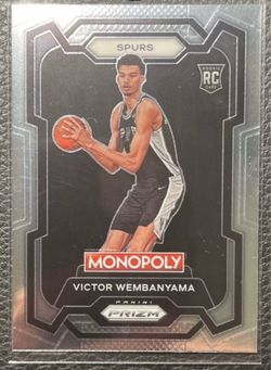 2023-24 Victor Wembanyama Prizm Monopoly Rookie Card