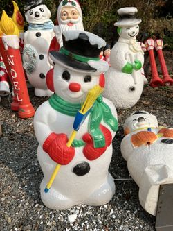 Vintage TPI Snowman Christmas Blow Mold