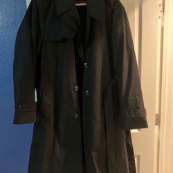  Black Military cold weather / Rain trench coat