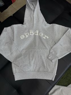 Grey hoodie with VVS rhinestones