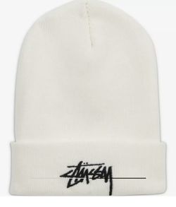 Nike X Stussy Cuffed Beanie Fossil White