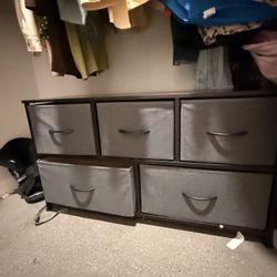 5 Drawer Fabric  Storage Dresser