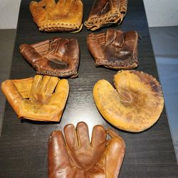 Rare Vintage Baseball Gloves And One Is For A Lefty