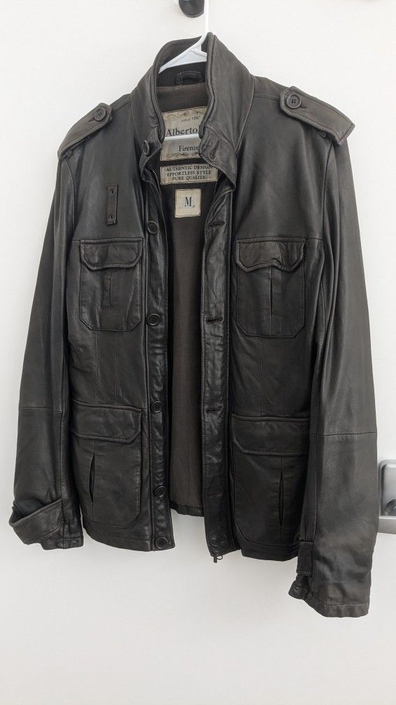 Genuine Lambskin Leather Jacket – Made in Turkey – Dark Brown – Size M