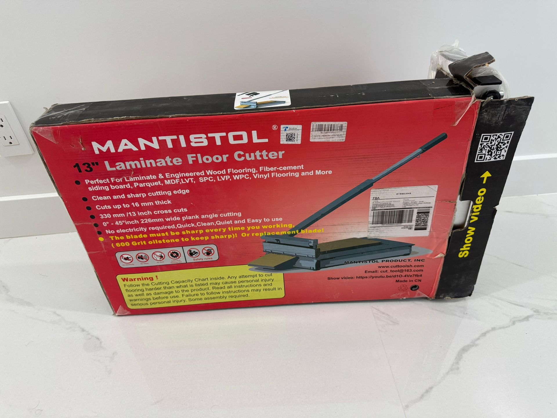 MANTISOL MC-330 13” Lamine Floor Cutter - Pro Manual Flooring Cutter (Moving -Sale)
