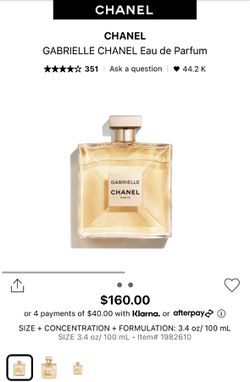 Chanel Gabrielle Eau De Parfum 3.4 oz Woman's for Sale in Long