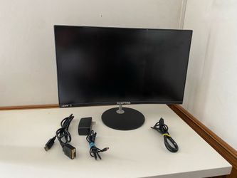 Sceptre 24-inch Curved Gaming Monitor 75hz Model T24 with Stand and Power Cord