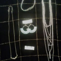 5 Piece Jewelry Set (Lt Blue, Silver)
