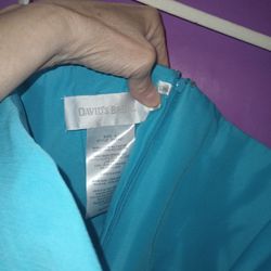 Davids Bridal, Dreamy Blue Strapless, Short Gown 