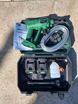 Cordless Pressure Washer 1500 PSI, Portable Handheld Water Gun with 2PCS 3.0Ah Batteries and Charger, 6-in-1 Nozzle for Car, Home, Floor
