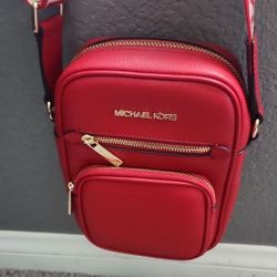 Michael Kors Mini Red Backpack 