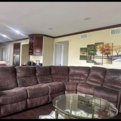 Sectional 6 Seats With 4 Recliners custom sofa