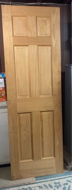 80 Inch x 26 Inch 2/2 x 6/8 x1-3/8 Clear Pine 1/2” SH 6 Panel Door
