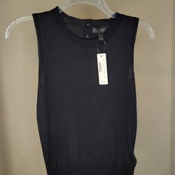 J. Crew Women's Size XXS Sleeveless Black 100% Merino Wool Pullover Sweater Vest Shell
