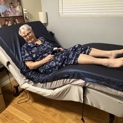 Twin XL Adjustable Bed With Mattress And Foam Topper