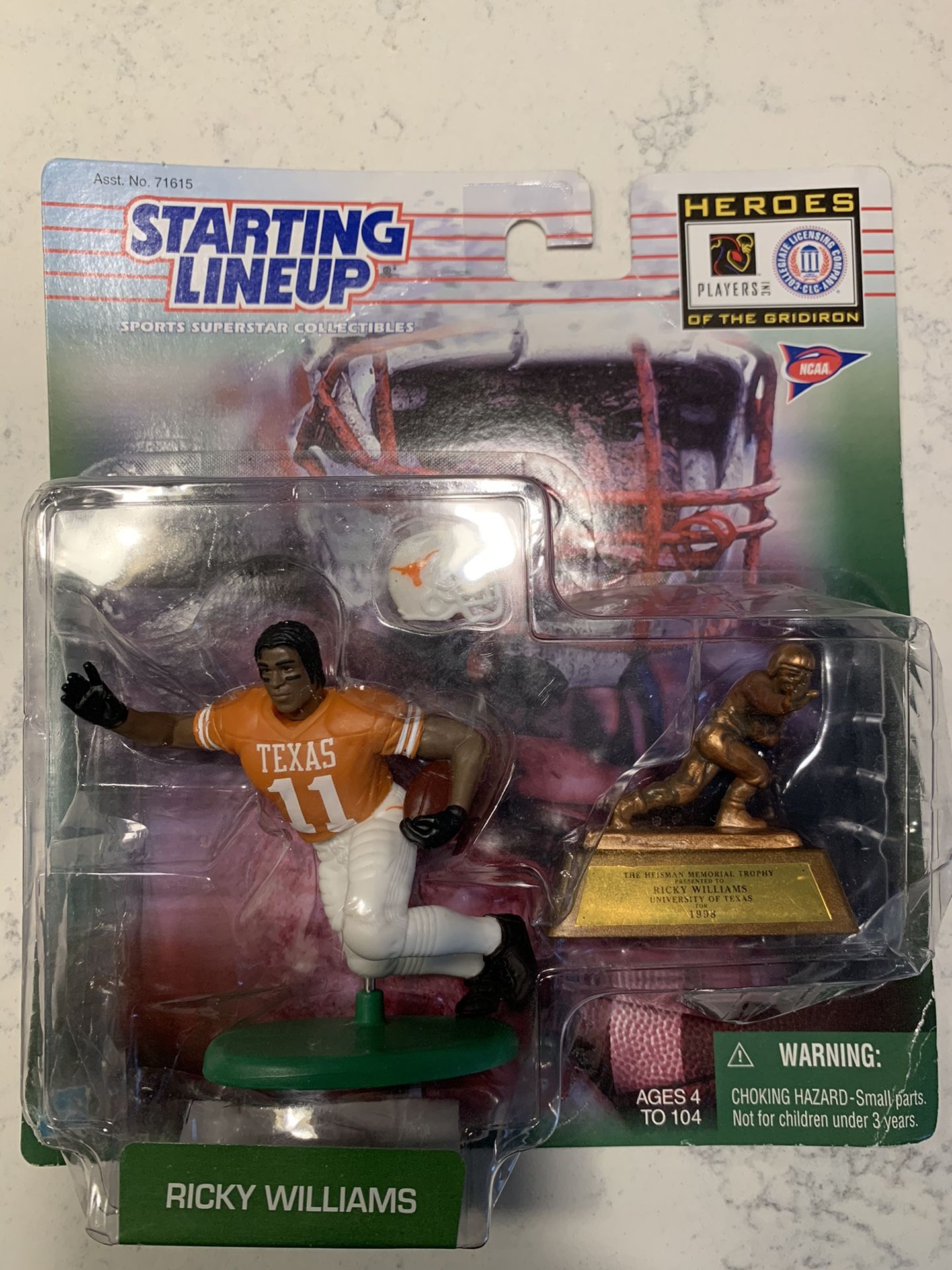 Starting lineup 1999 Ricky Williams Miami dolphins, New Orleans Saints,Texas Longhorns
