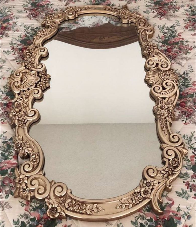 💥 VINTAGE BASSETT MIRROR COMPANY LARGE VICTORIAN DECOR WALL MIRROR
