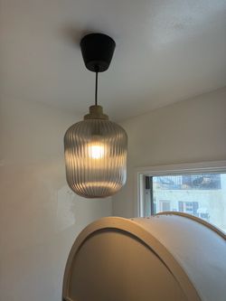 Ribbed Glass Pendant Light