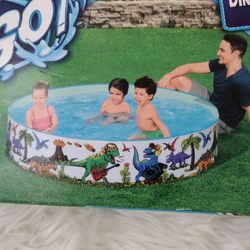 New pool for kids dino