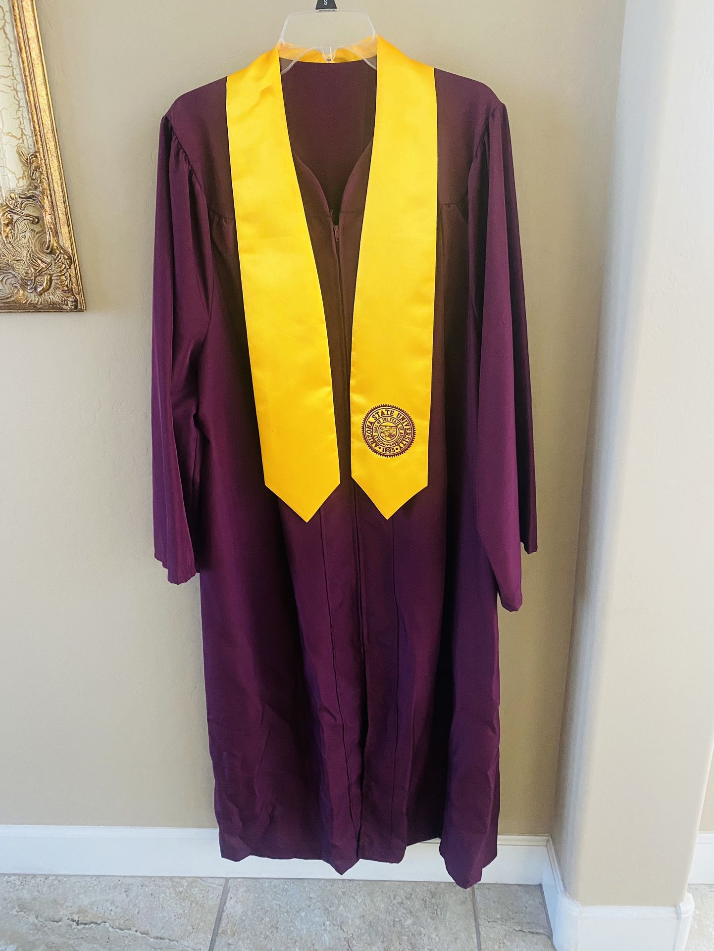 ASU Graduation Cap, Gown, Stole Of Gratitude, Tassel, and Diploma Cover