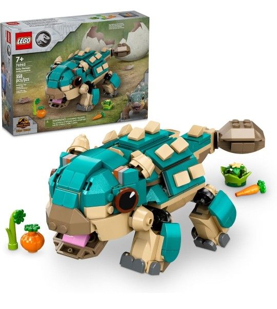 LEGO 76962 Jurassic World Baby Bumpy: Ankylosaurus Dinosaur Toy $20