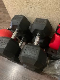 Dumbbell weights 2x60 and 2x65 lbs (250 lbs total weight) TAKE ALL FOR $200